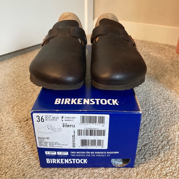 Birkenstock Boston Clogs Habana Oiled Leather Size 36 - Picture 3 of 11